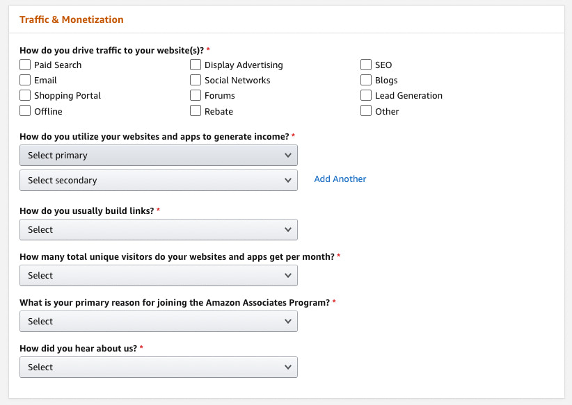 Amazon traffic monetization explanation