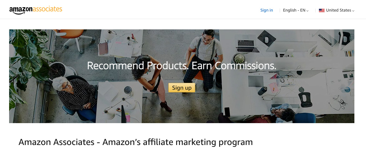 Amazon affiliate website