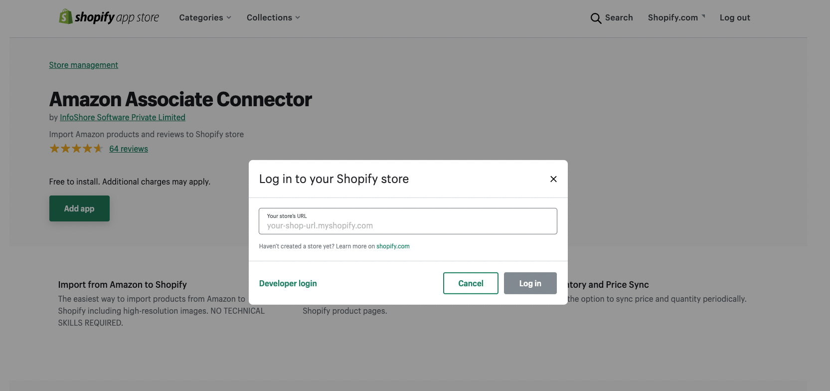 Amazon Associate Connector app