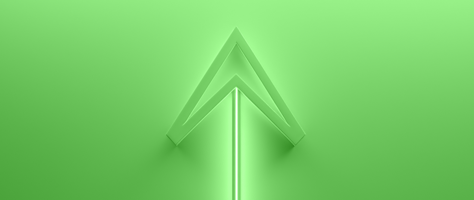 a green arrow pointing up representing high ticket affiliate marketing.