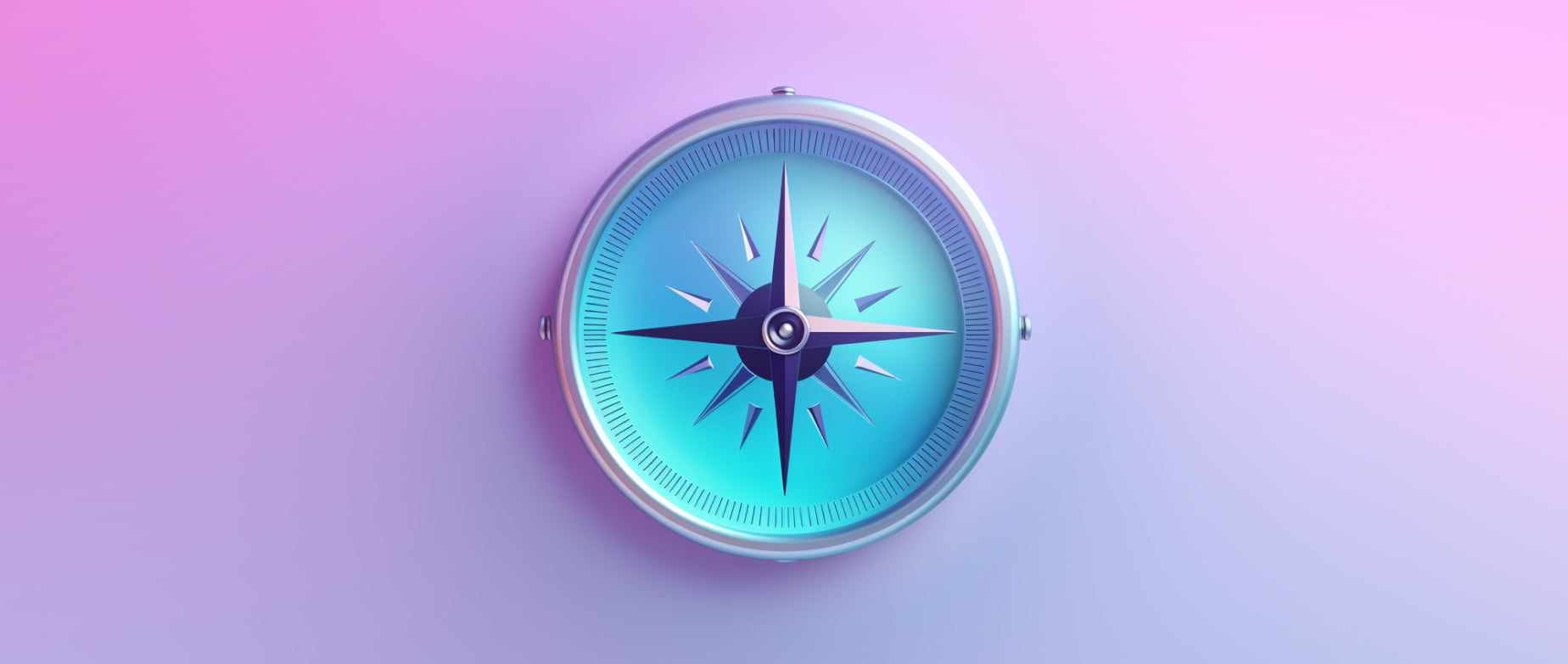 a compass against a pink background: authentic leadership