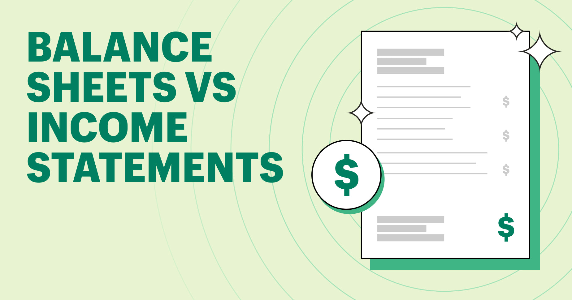 balance sheet vs income statement