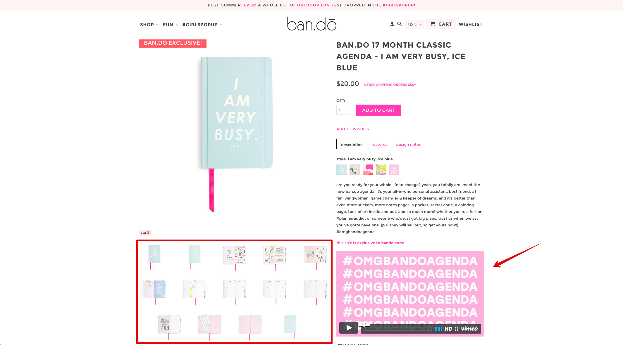 bando product pages