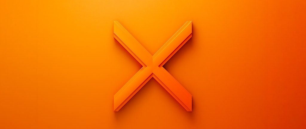 a yellow and orange X representing barriers to entry