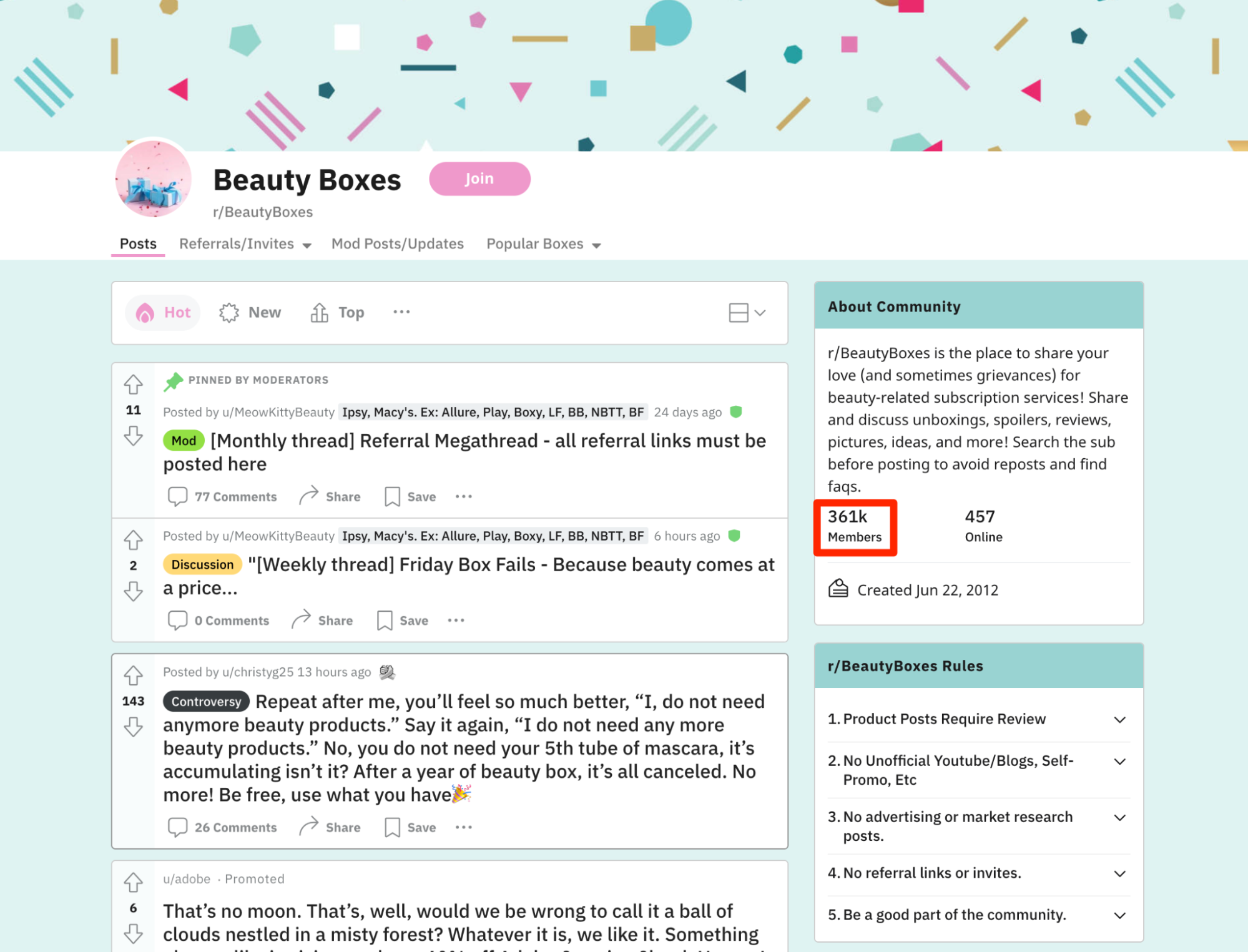 beauty boxes subreddit