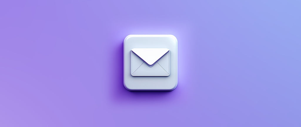 Icon of an email app on a purple gradient background