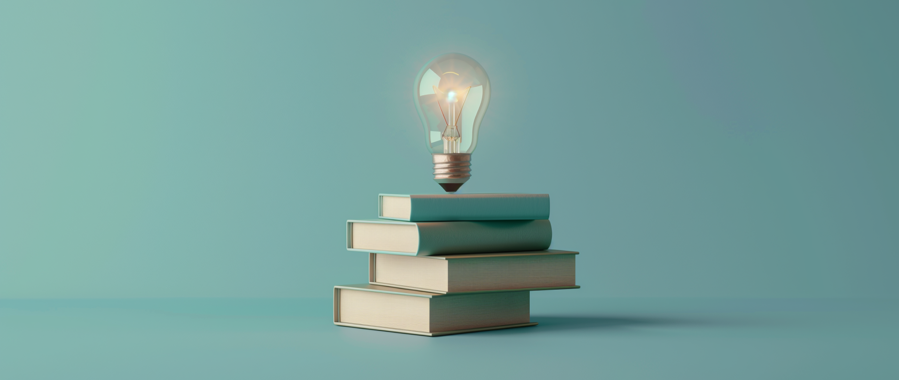 a stack of books with a lightbulb on top representing entrepreneur books
