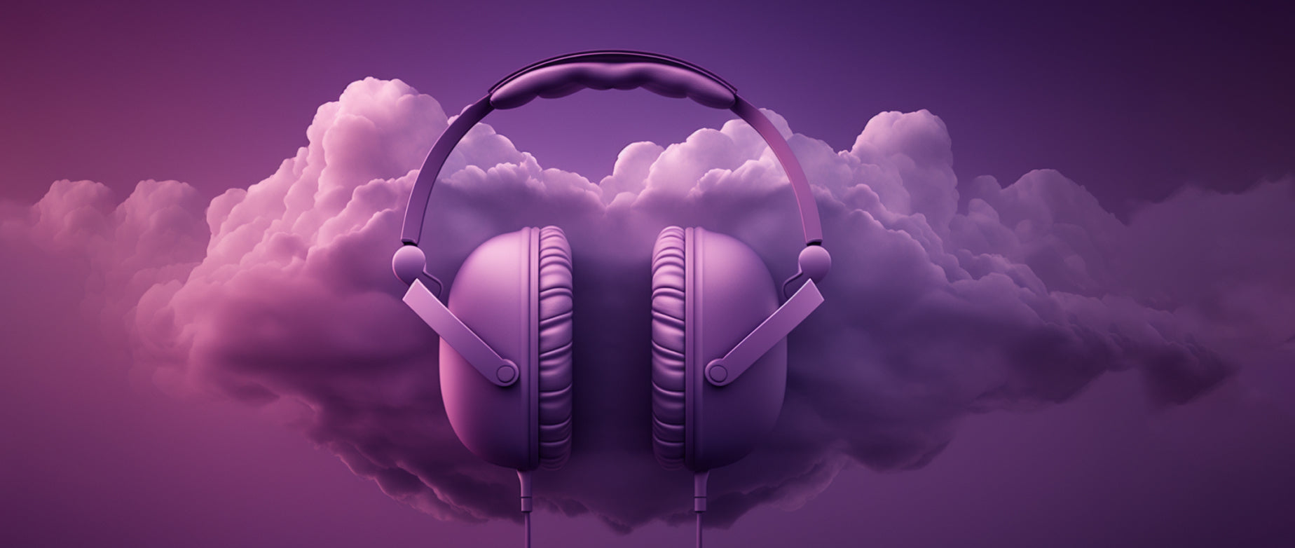 a pair of headphones suspended in front of clouds: best finance podcasts