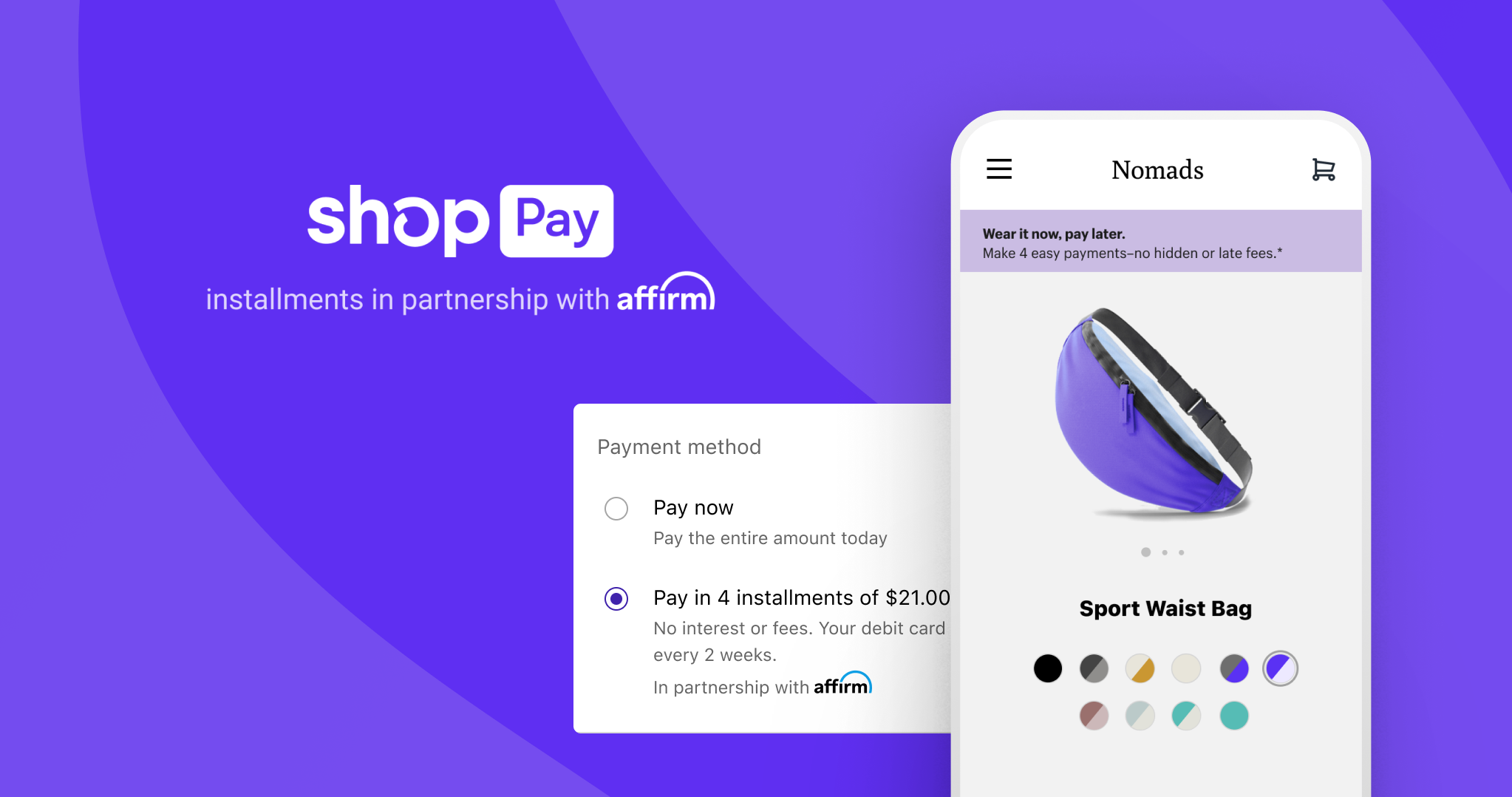 Shop Pay Installments logo and payment