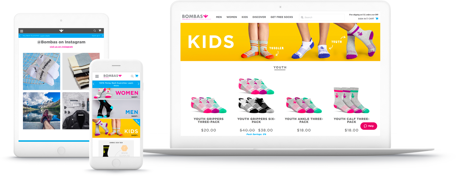 Bombas’s online store is powered by Shopify Plus.