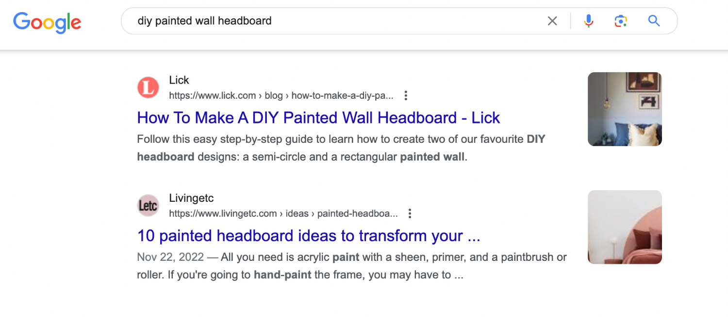 Google SERP for paint how-to tutorials