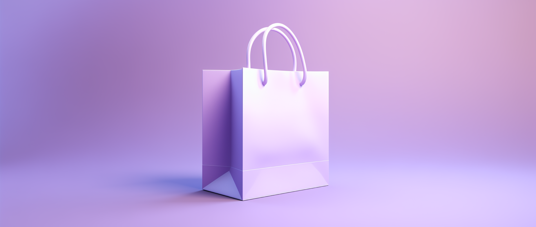 A shopping bag against a gradient background