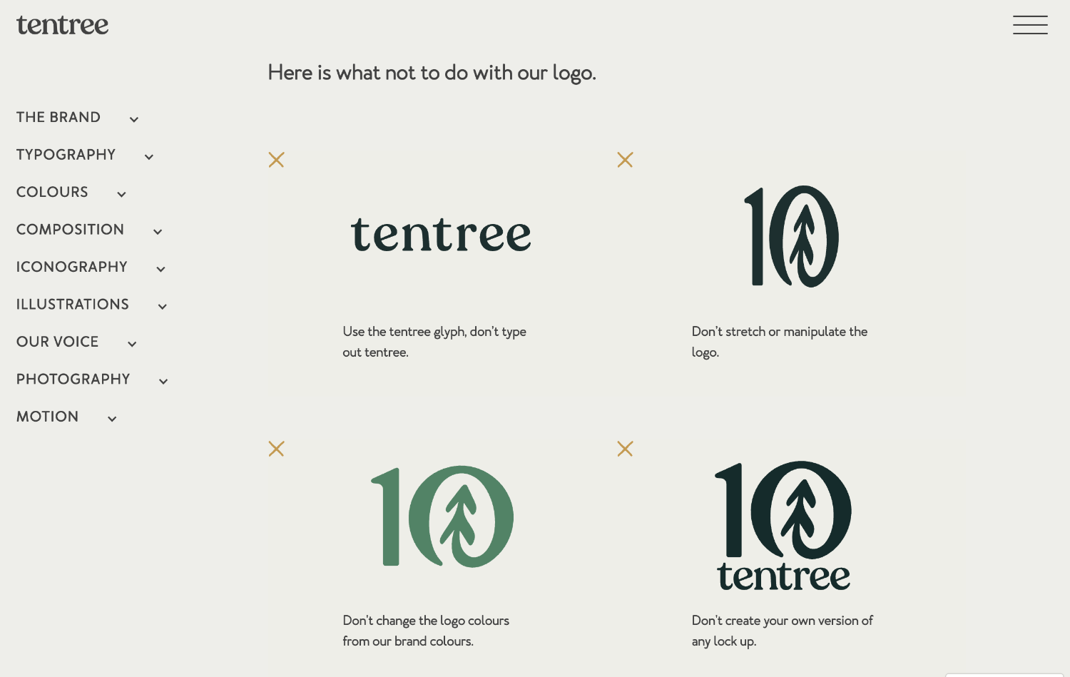 Tentree brand guidelines