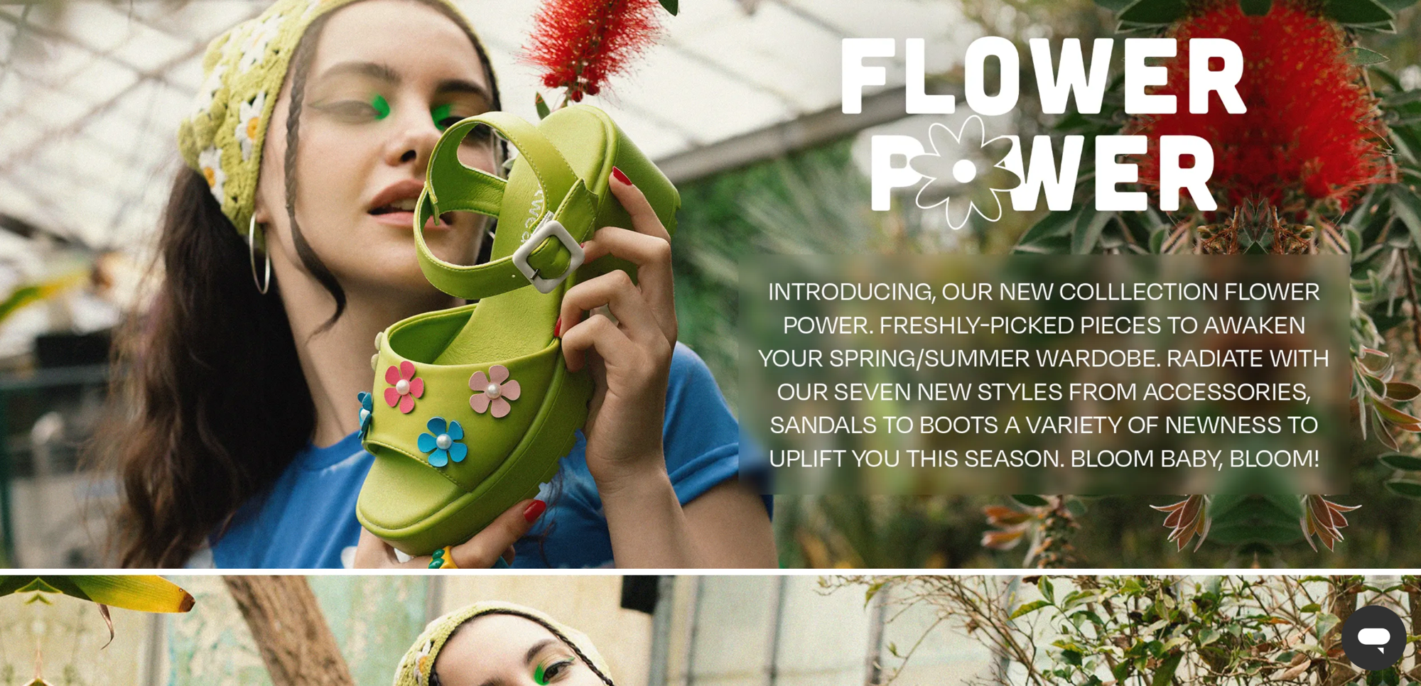 Screengrab of a website homepage by KOI Footwear