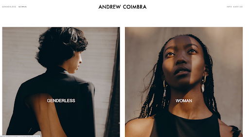 brand images from the Andrew Coimbra website