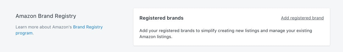 Amazon Brand Registry via Shopify