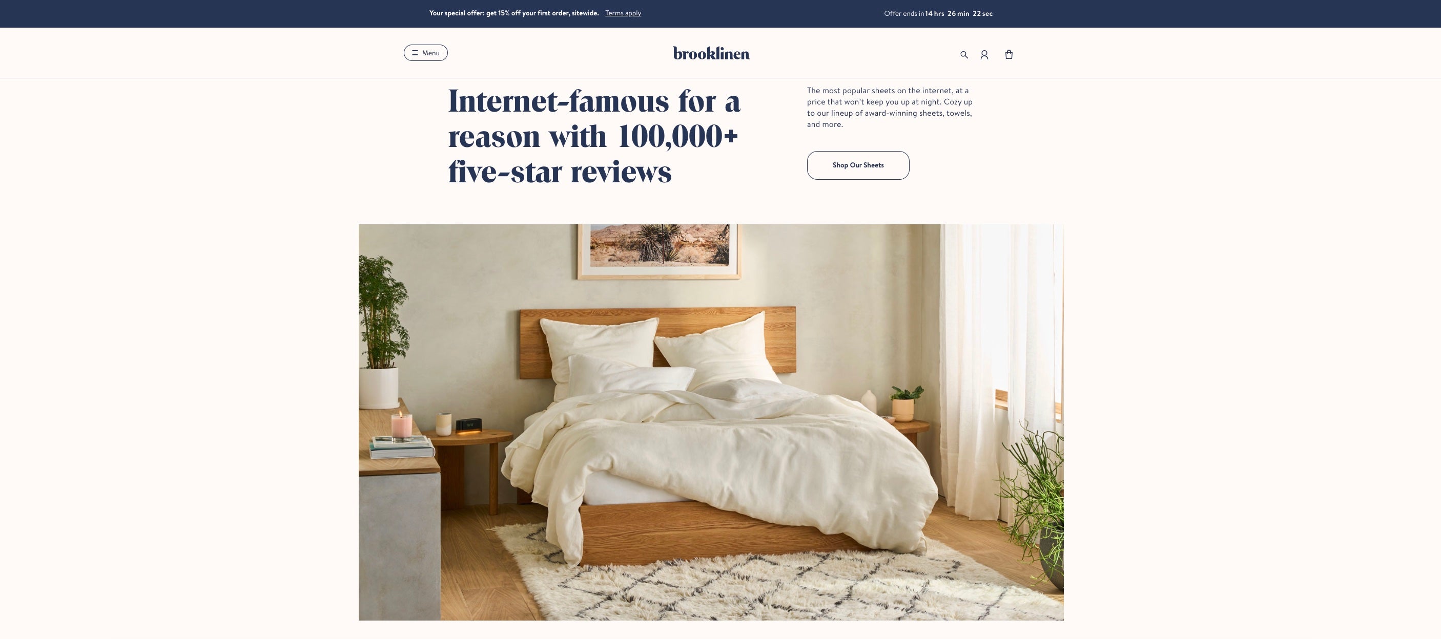 Brooklinen website ideas