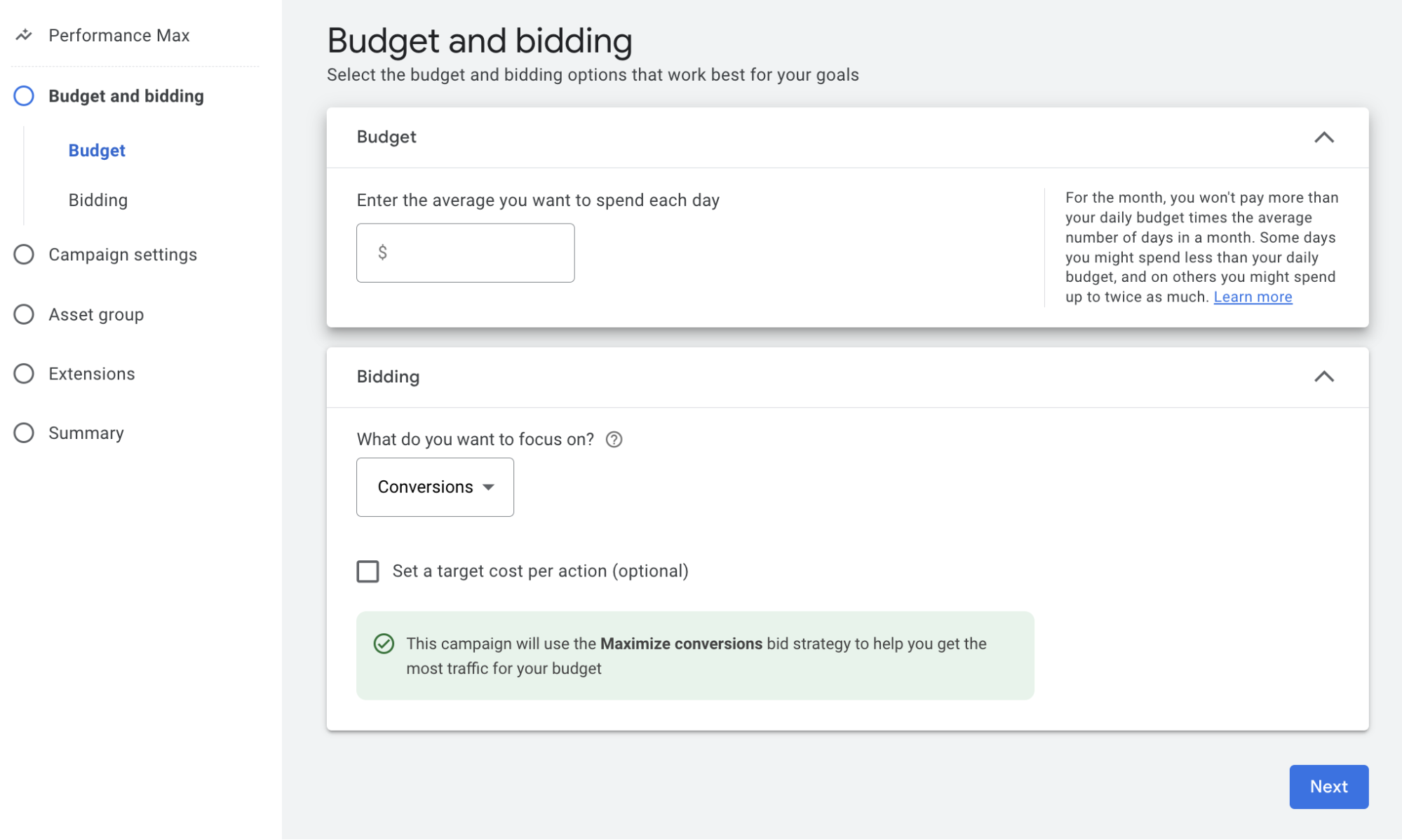 bidding and budgeting