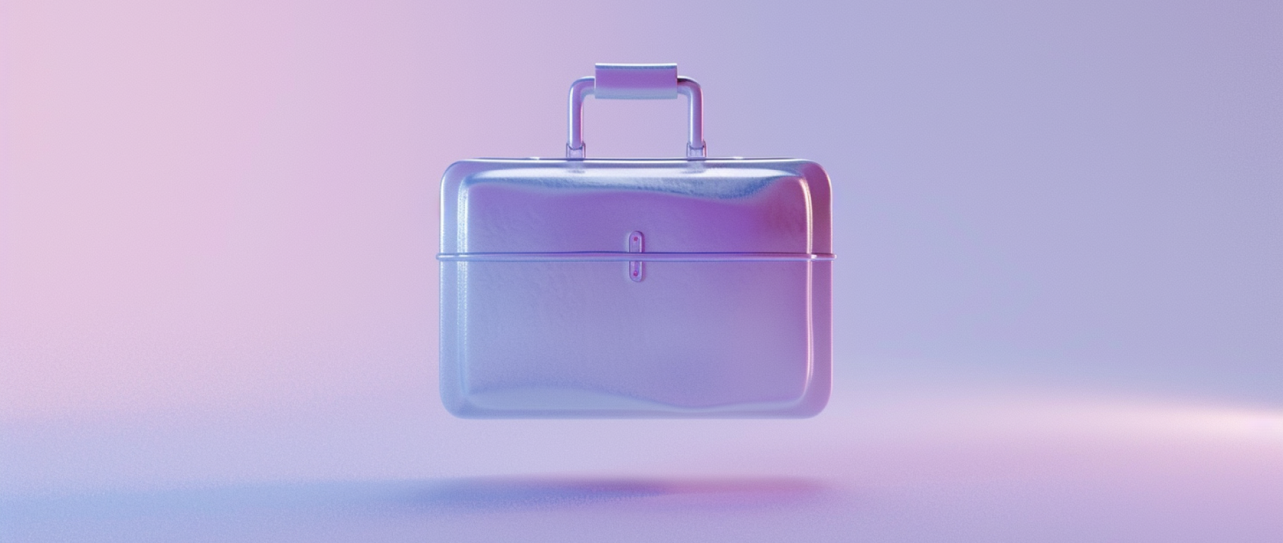 a briefcase on purple background representing business marketing