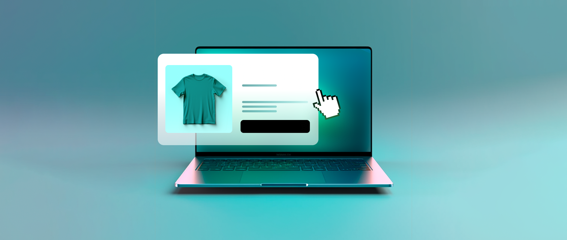 illustration of user buying a business online