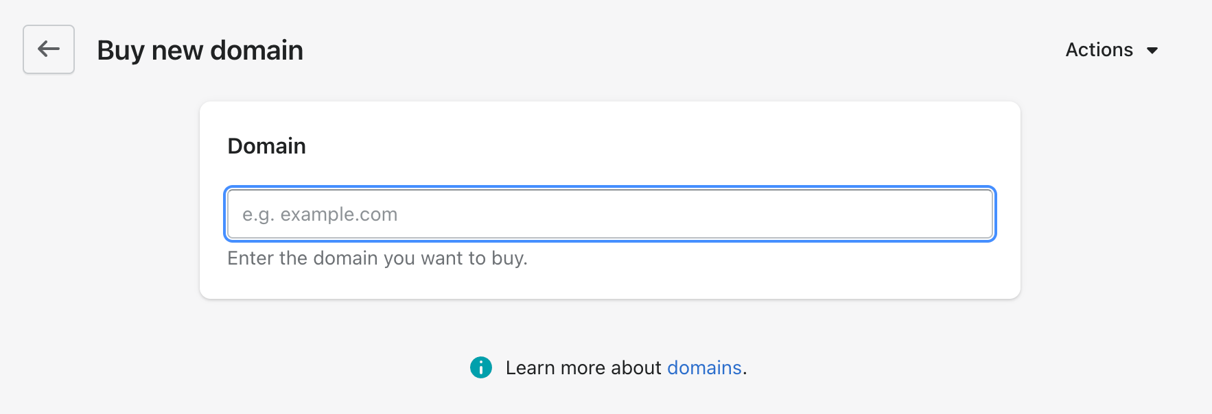 buying a domain