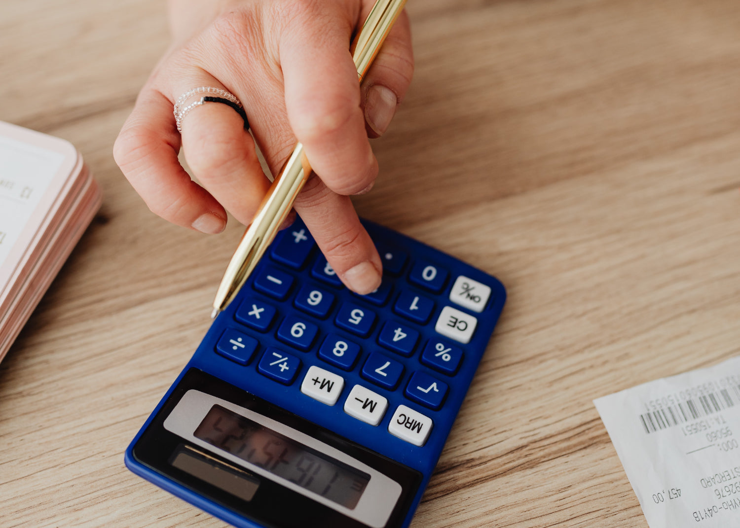 Hand types on a calculator