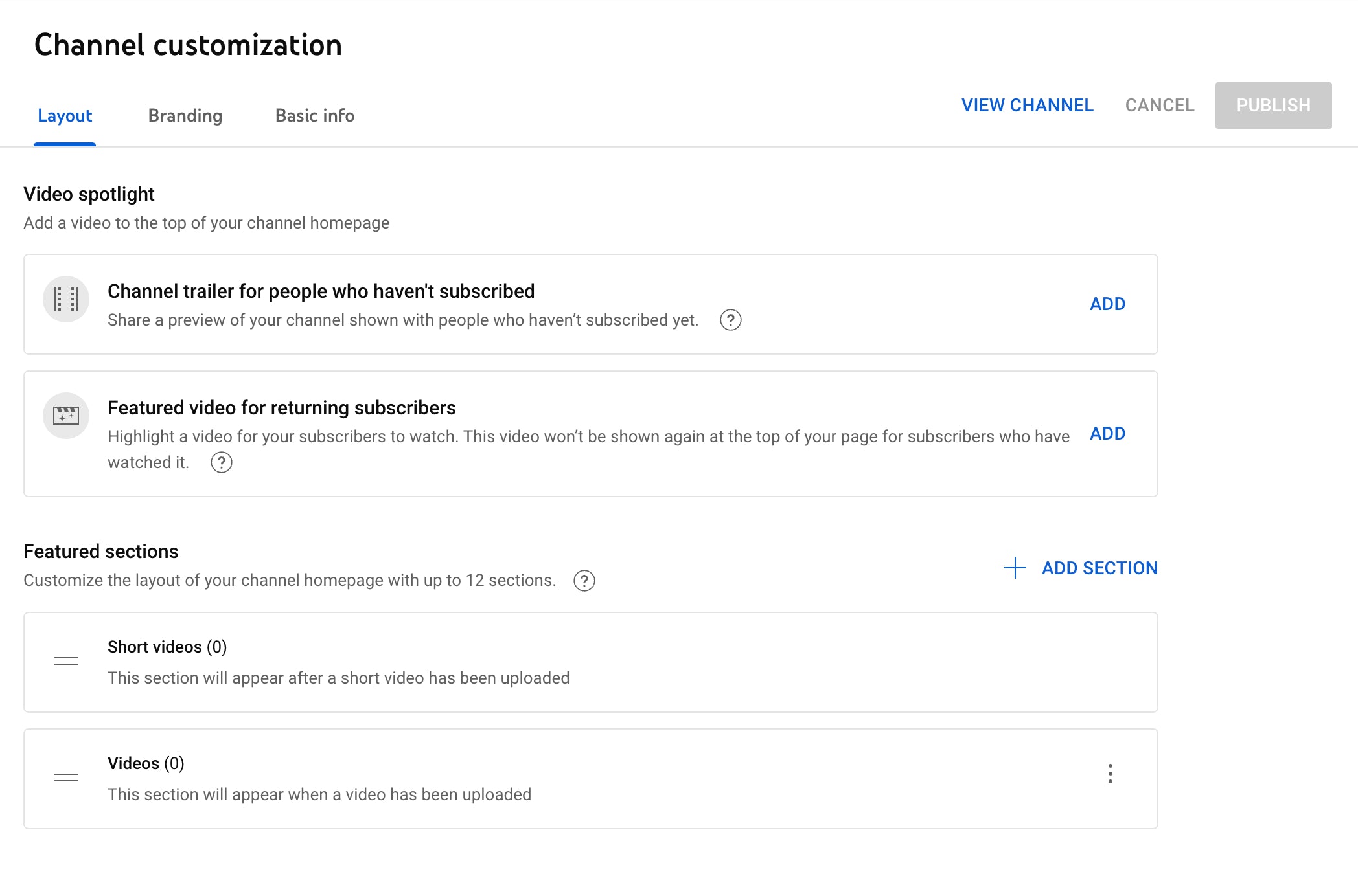 Screengrab of a YouTube channel creation flow showing the "channel customization" page