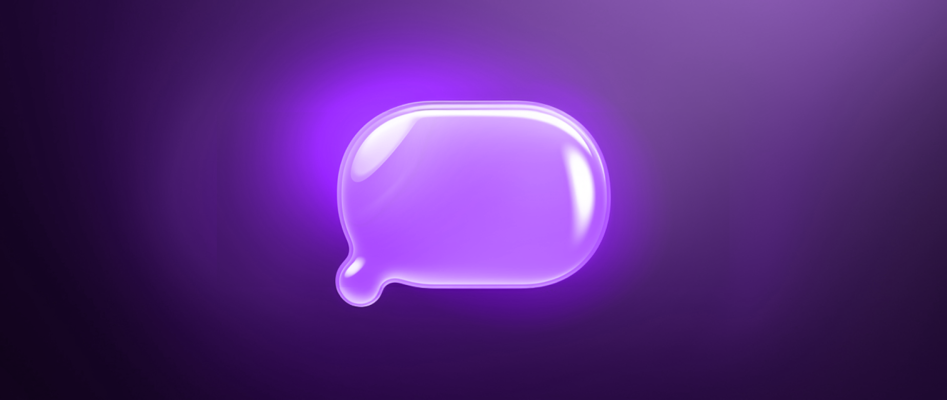 a word bubble representing a chatbot conversation