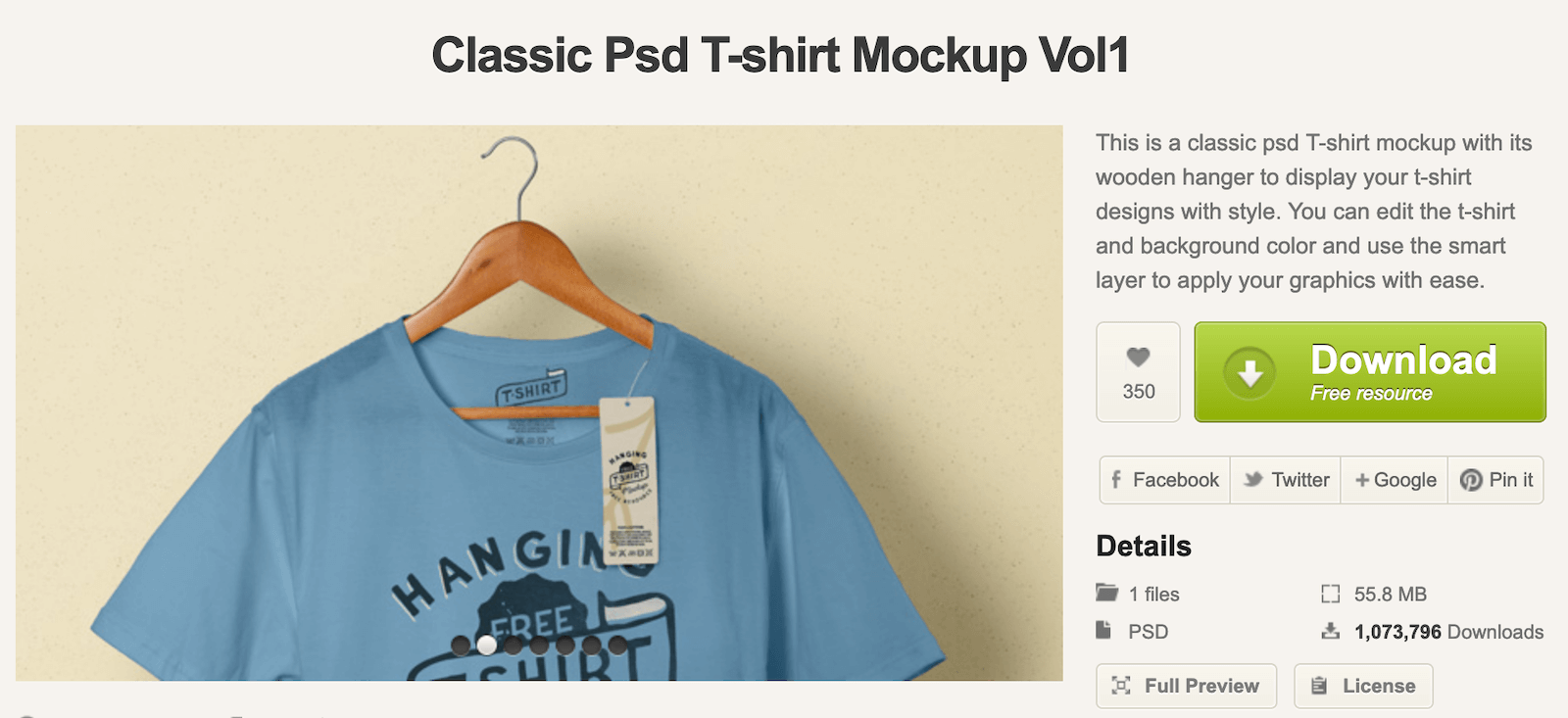 Mockup t-shirt classica psd