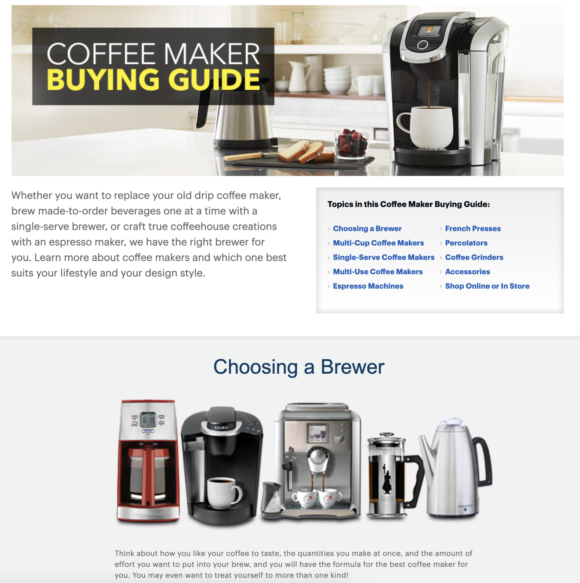 coffee maker buying guide