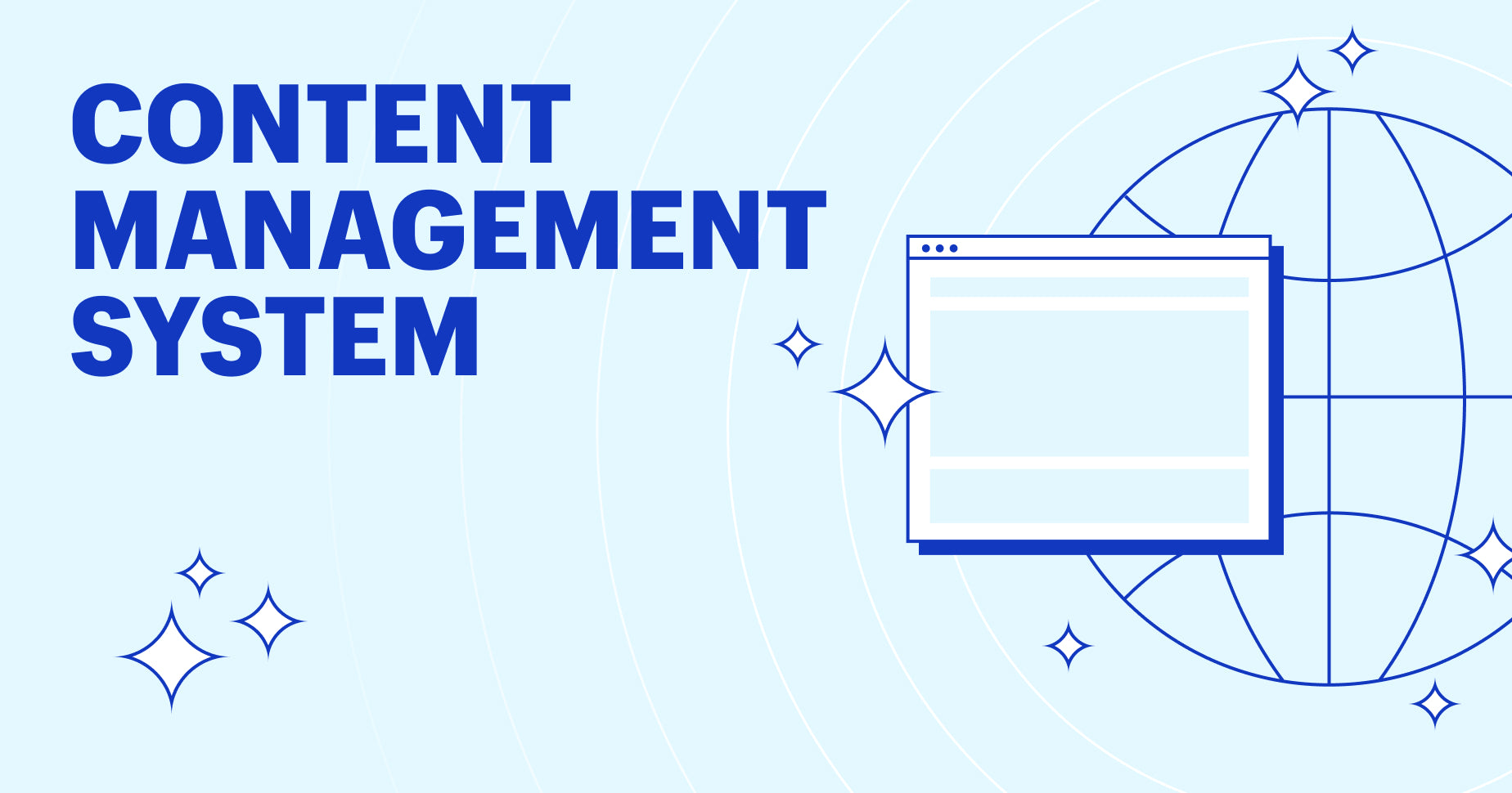 Header image for a blog post about content management systems