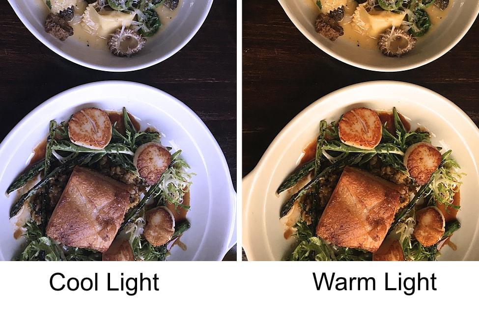 Food photography: warm vs cool light for photos
