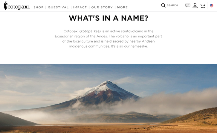 Cotopaxi store name