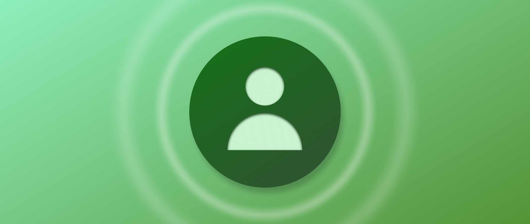 a person icon on green background representing CRM integration