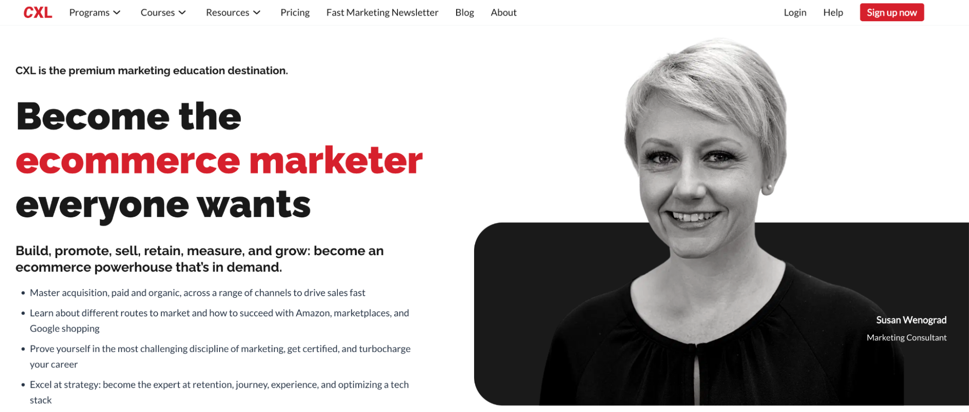 Become the ecommerce marketer everyone wants. Headshot of Marketing Consultant Susan Wenograd.