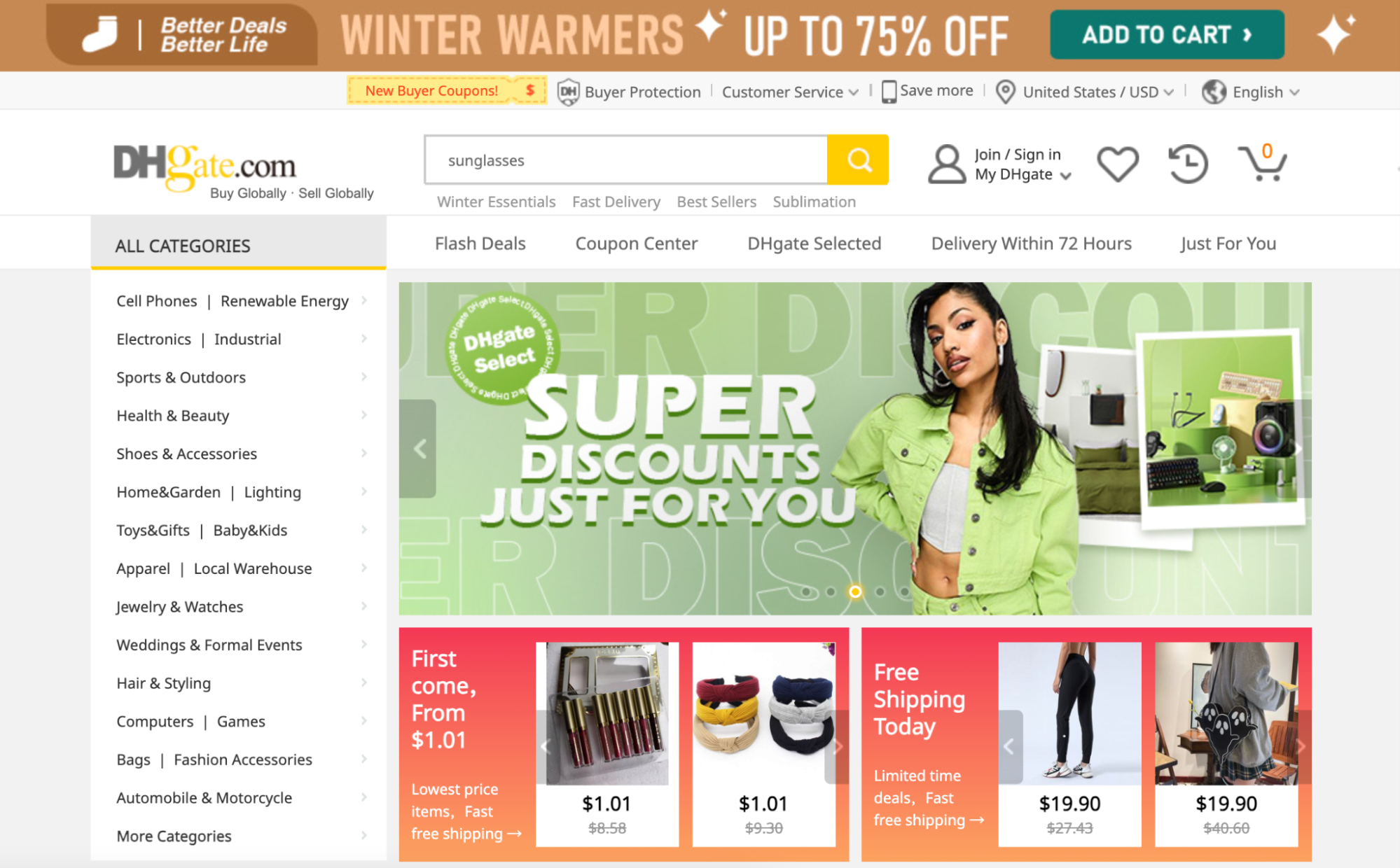 Clothing Reseller Vendors And Supplies, Shopify Store Listing