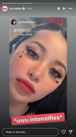 doe lashes influencer example