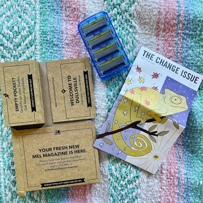 Dollar Shave Club provide customer delight through their unexpected product inserts and packaging