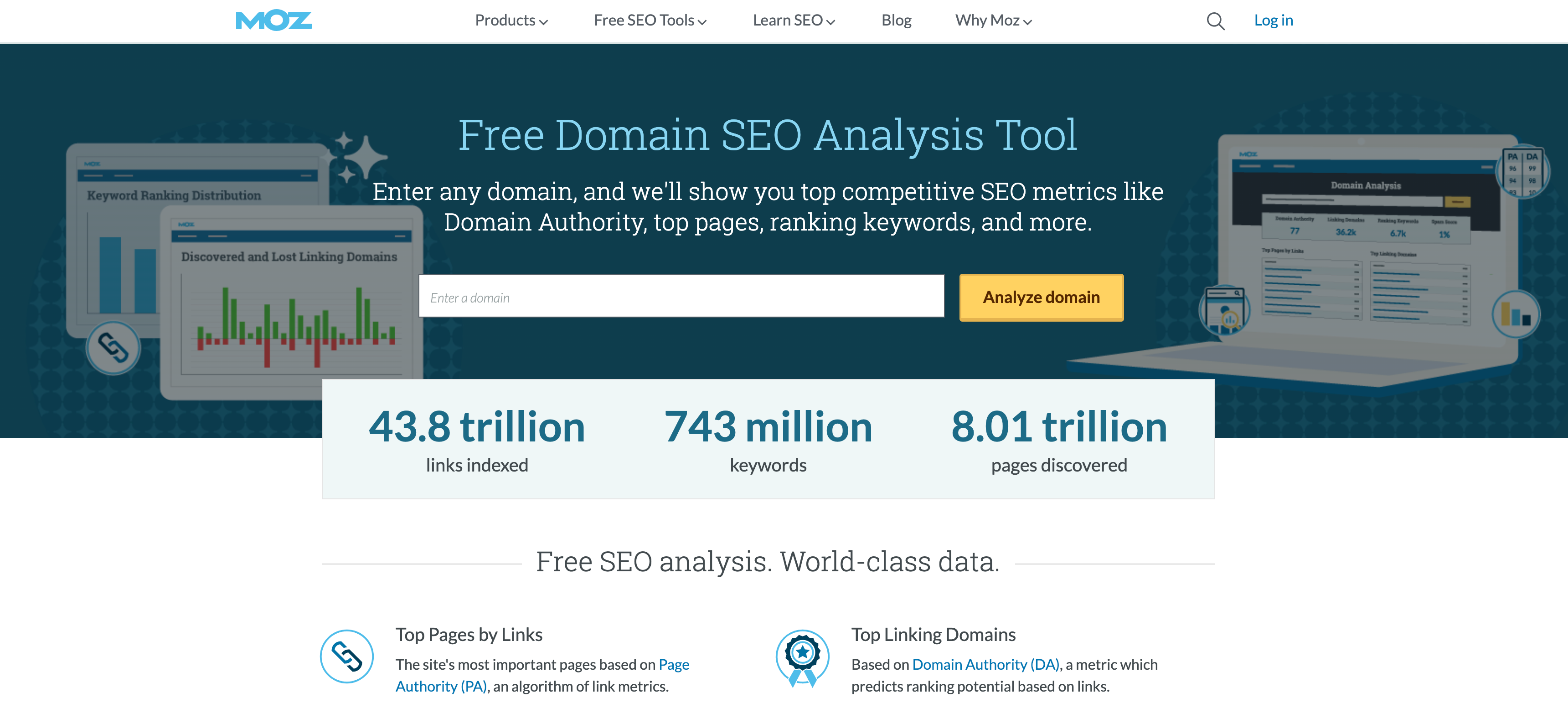 domain competitive analysis tool: Moz