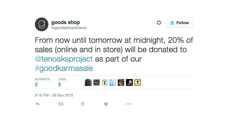 Good's Shop Tweet