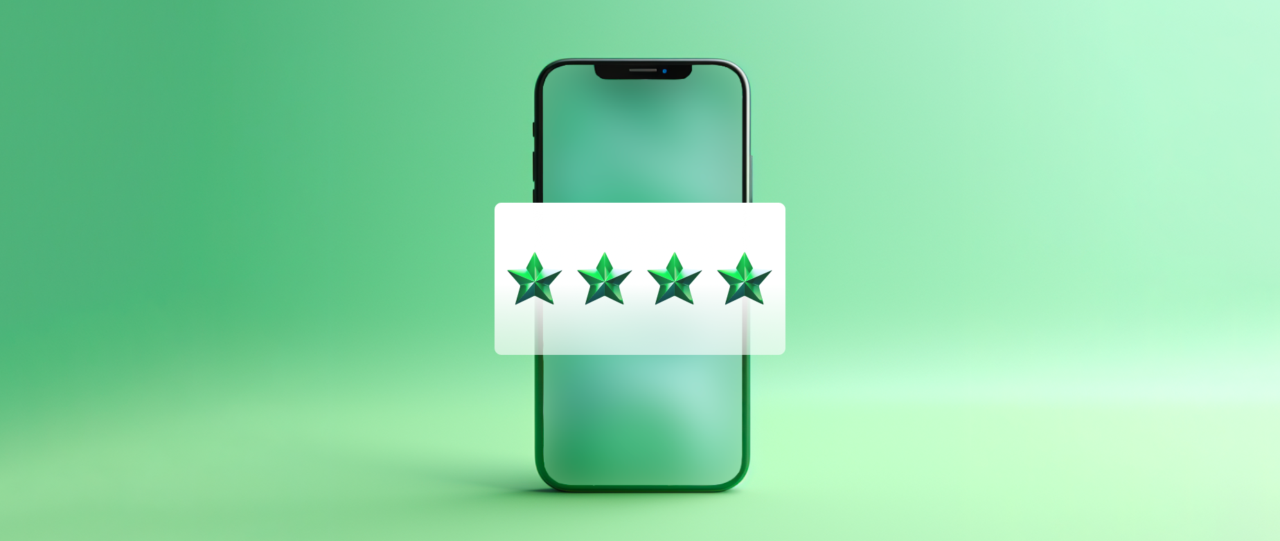 a smartphone with 5 stars in front of it: earned media
