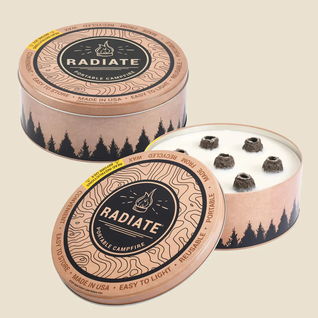 Product photo of tinned portable campfires