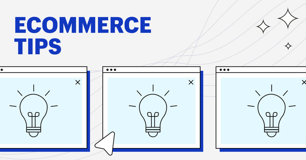 ecommerce tips - three squares with light bulbs in them