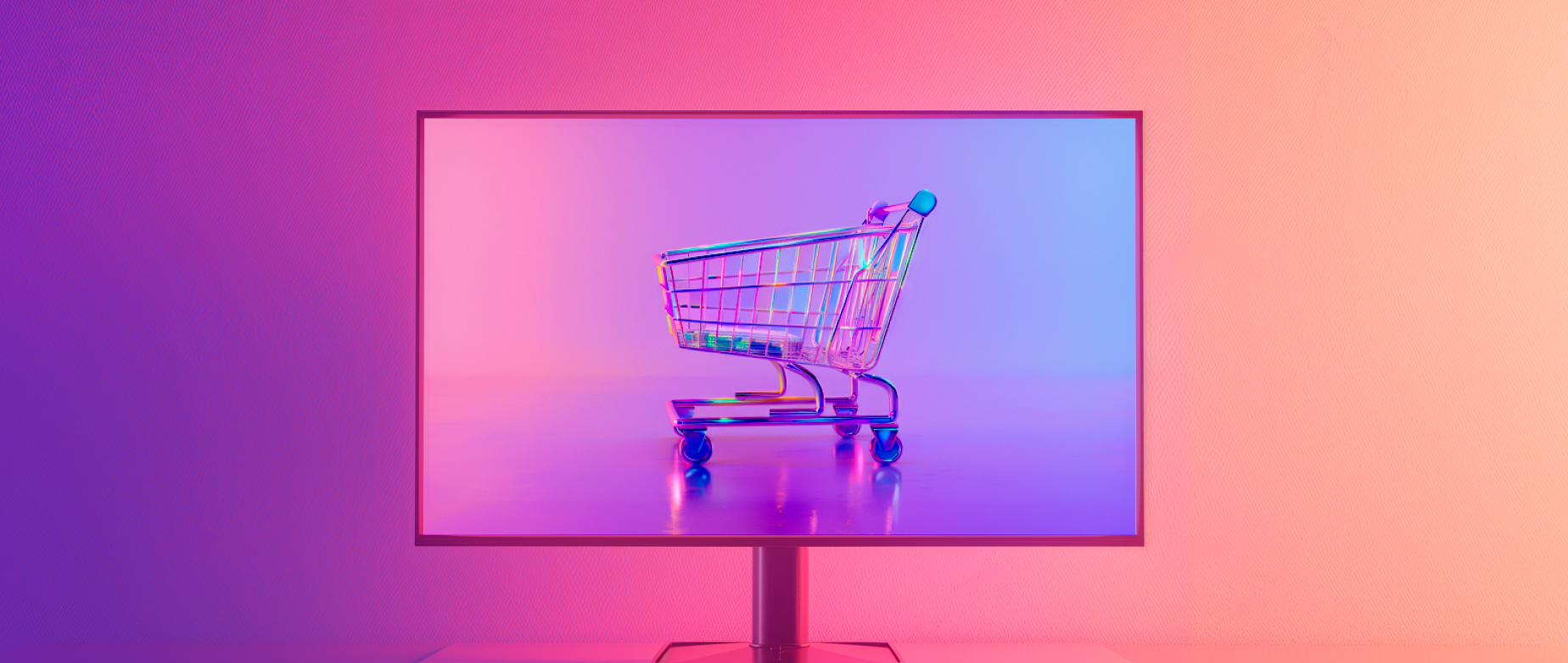 a shopping cart on a computer screen representing ecommerce markeing strategies