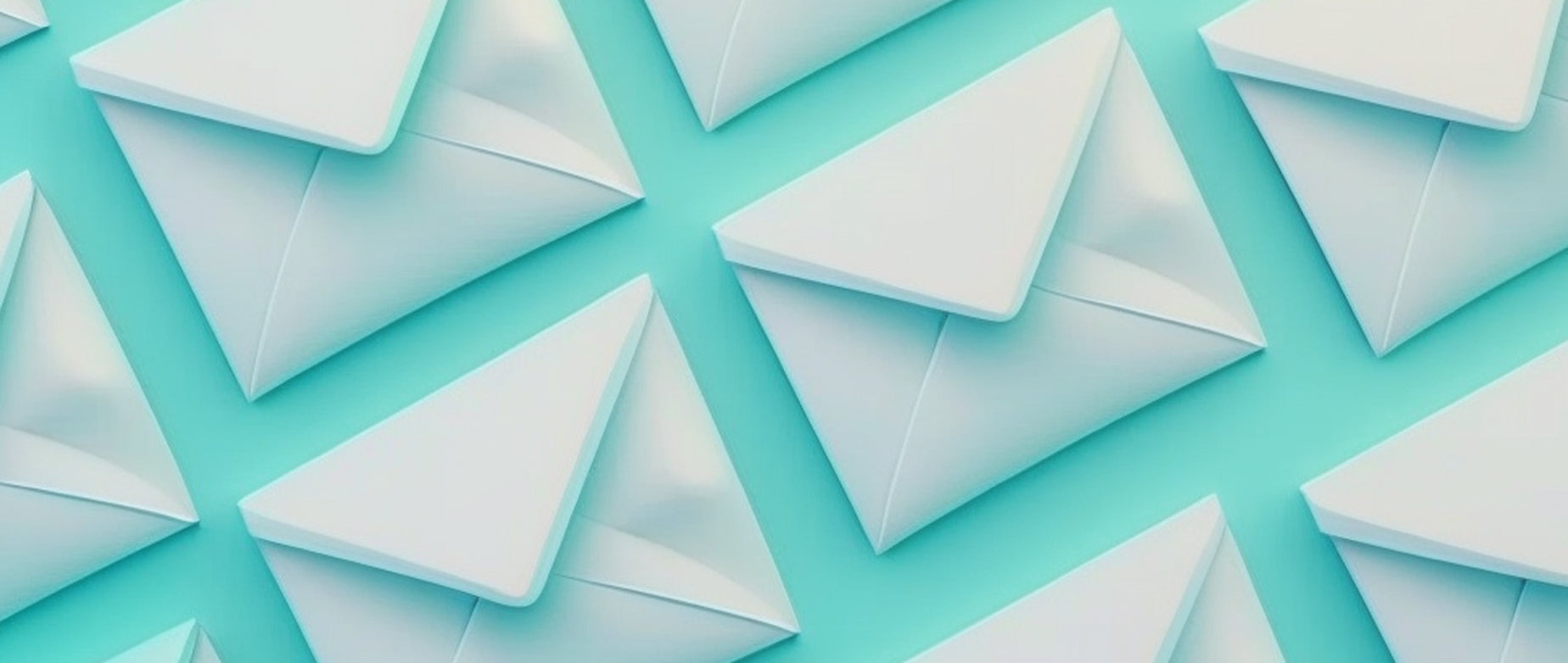 envelopes against a teal background; email segmentation