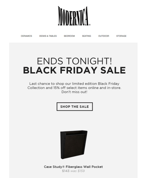Black Friday special email