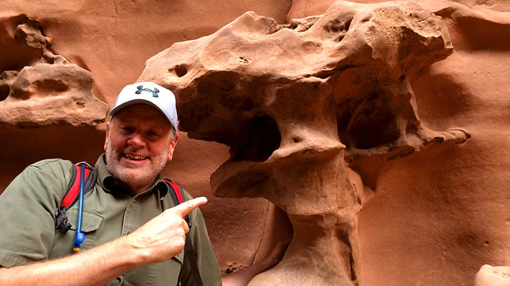 Portrait of Rob Urry hiking 