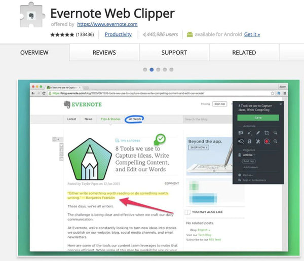 Evernote Webclipper