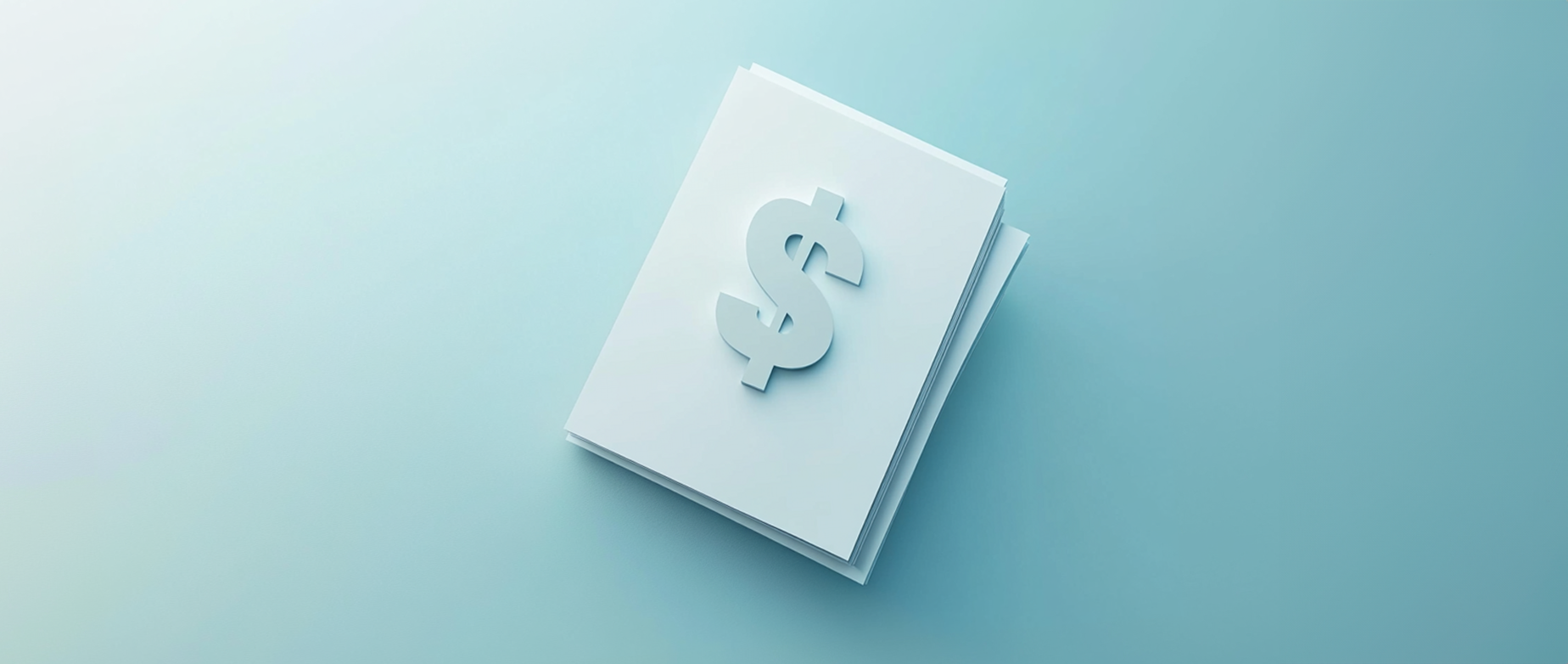 An animated image of a stack of papers with a dollar sign on top.