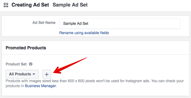 facebook dynamic ads product set